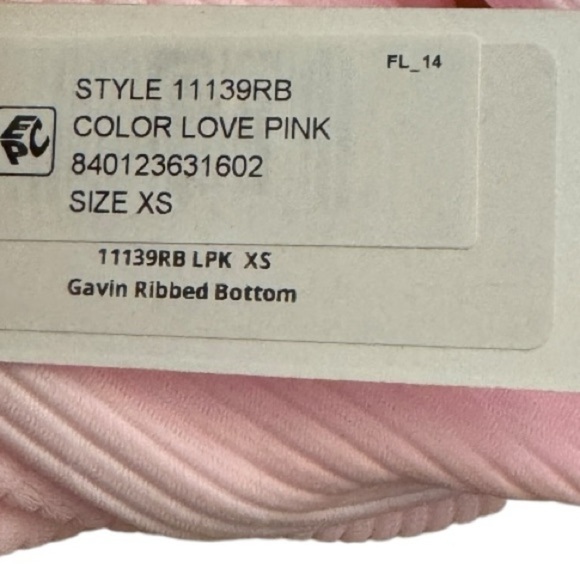 Frankie's Bikinis Gavin Ribbed Love Pink Bikini Bottom nwt - Picture 6 of 6